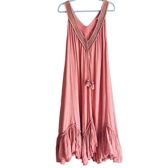 Free People | Dreams Of Bali Gauzy Maxi Dress Peach size Medium - Picture 11 of 16